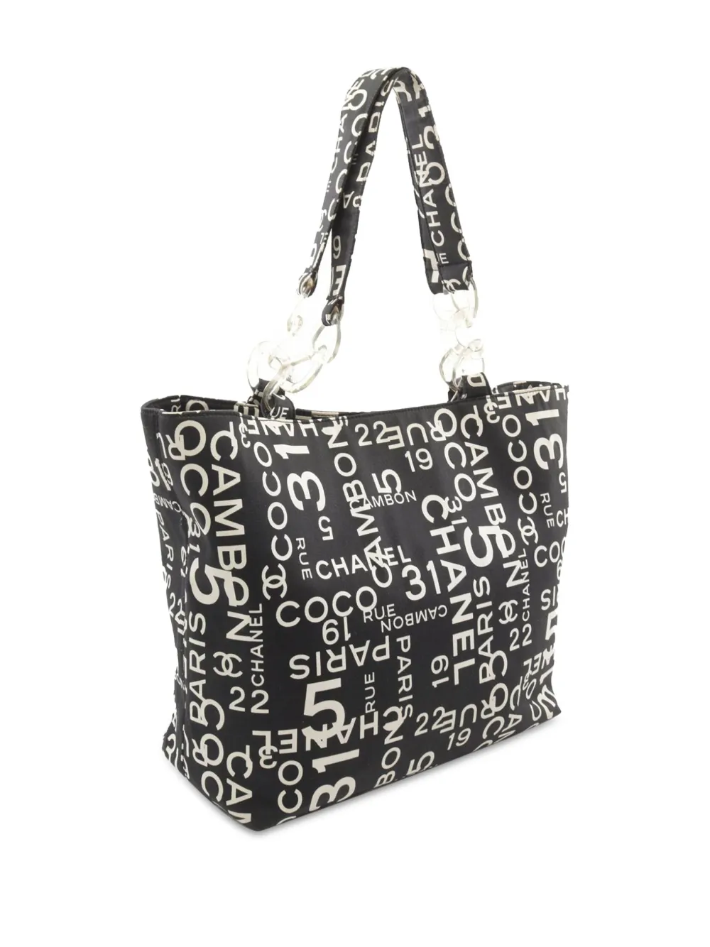 CHANEL Pre-Owned 2002-2003 By the Sea Line Coco Beach canvas shopper met print - Zwart