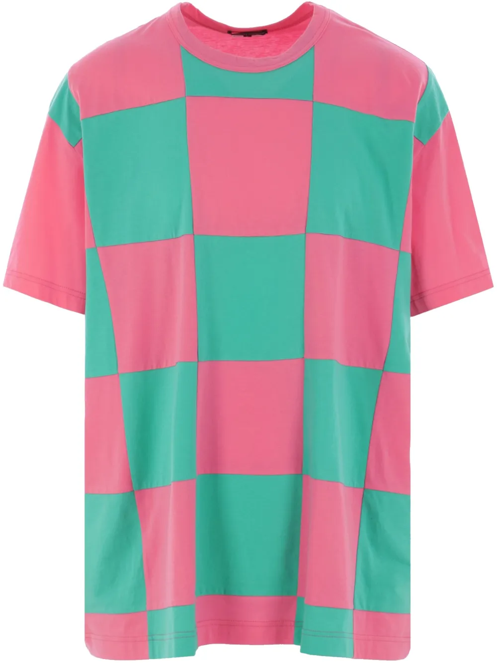 Comme des Garçons Homme Plus checked t-shirt Roze