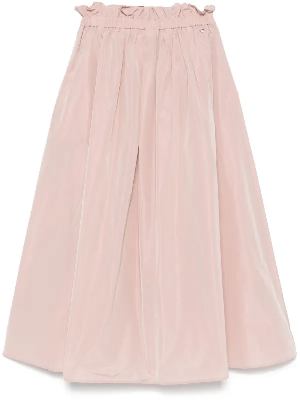 HERNO ロゴ New Techno taffeta Aライン ミディ スカート ピンク Herno Aラインスカート | ピンク | FARFETCH JP