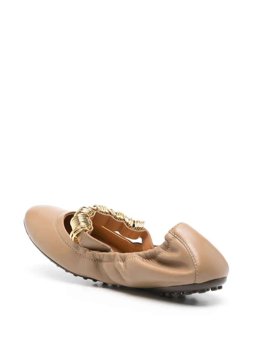 Tod's leather ballet flats Brown