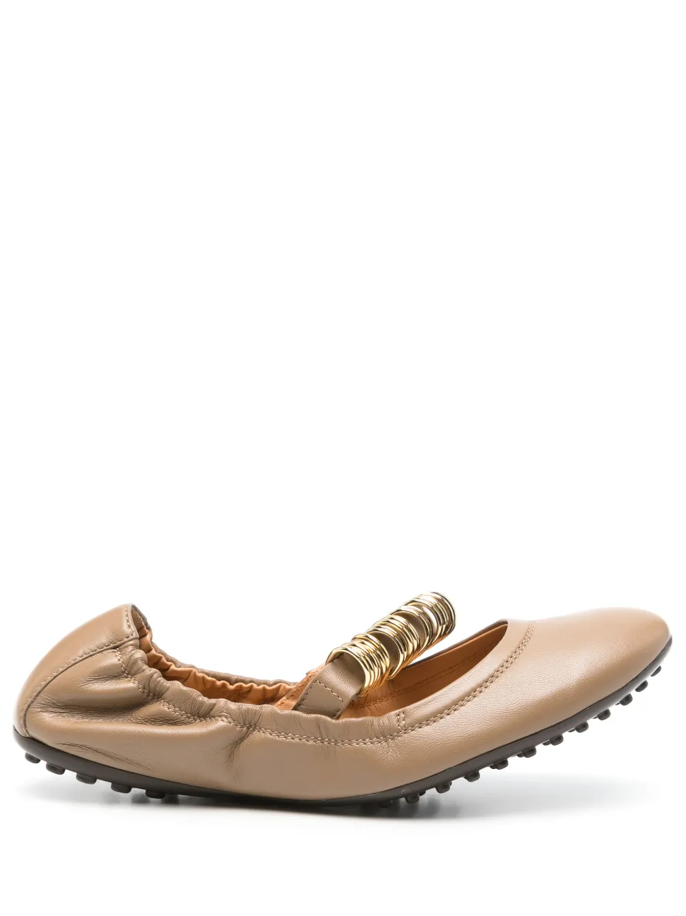 Tod's leather ballet flats Brown