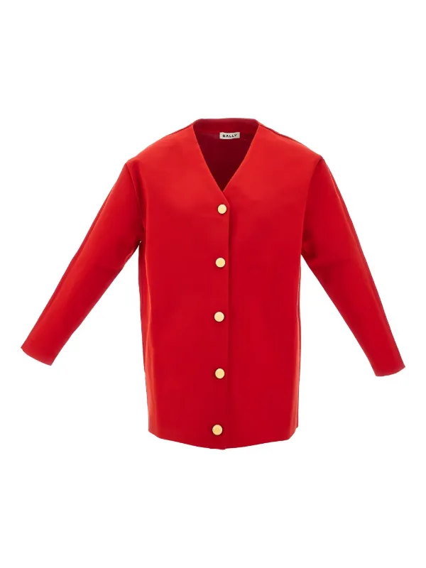 Bally Silk-blend Cardigan in Red
