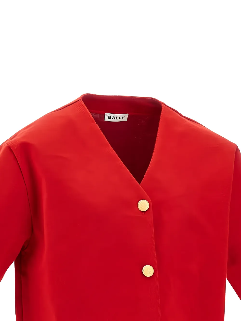 Bally L-blend Stiff Cardigan In Red