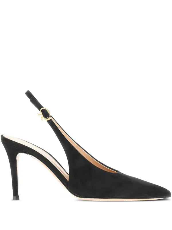 Gianvito Rossi 85mm Robbie Slingback Pumps in Black