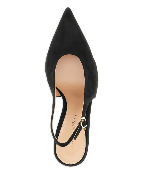 【Gianvito Rossi】 Robbieスエードスリングバックパンプス Gianvito Rossi Robbie 85mm スリングバック パンプス