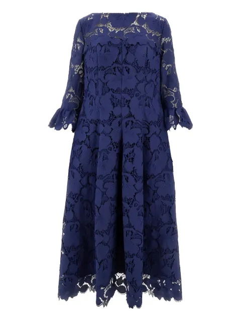 Talbot Runhof lace-detail midi dress