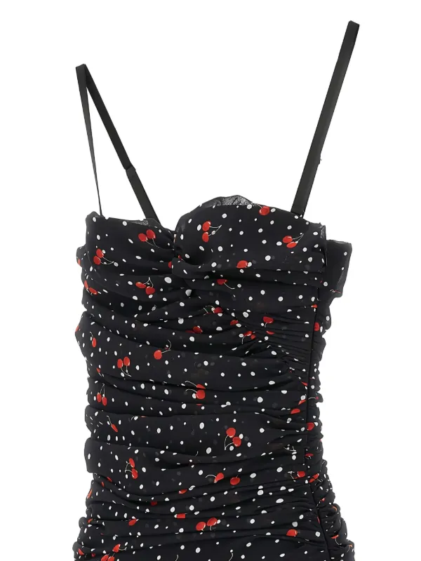 red mini dress with black polka dots Polka Face Mini Dress main image 0