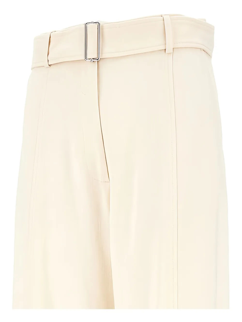 Shop Msgm Belted Trousers In Neutrals