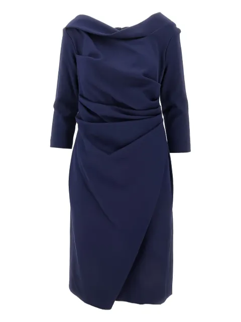 Talbot Runhof asymmetrical draped dress