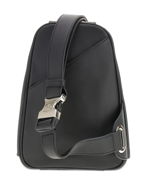 Vivienne Westwood Zippered Leather Cross Body Bag | Black
