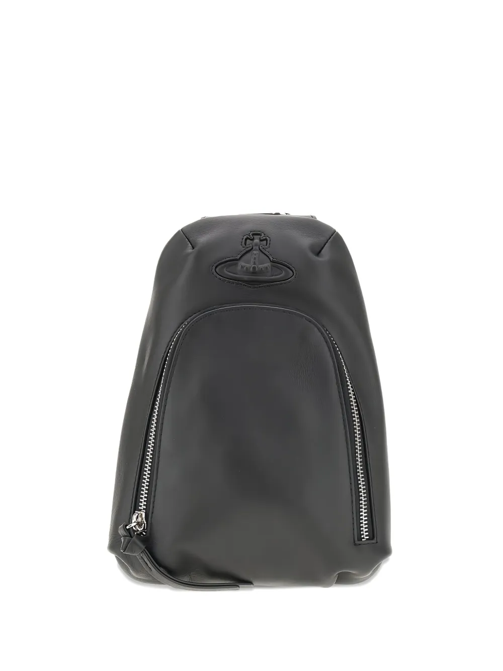zippered leather cross body bag