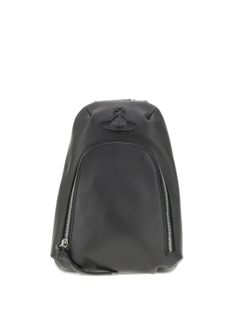 Vivienne Westwood zippered leather cross body bag