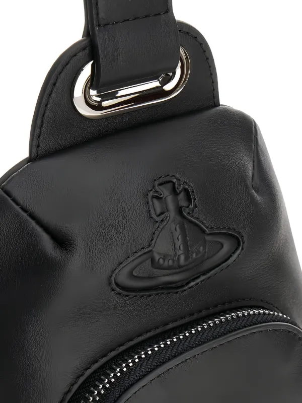 大割引 Vivienne Westwood Zippered Leather Cross Body Bag | Black 帽子
