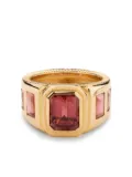 Viltier 18K yellow gold Miroitante tourmaline ring