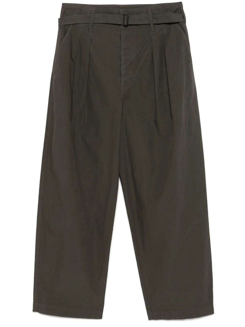 LEMAIRE belted pleated trousers | Brown | Image 1