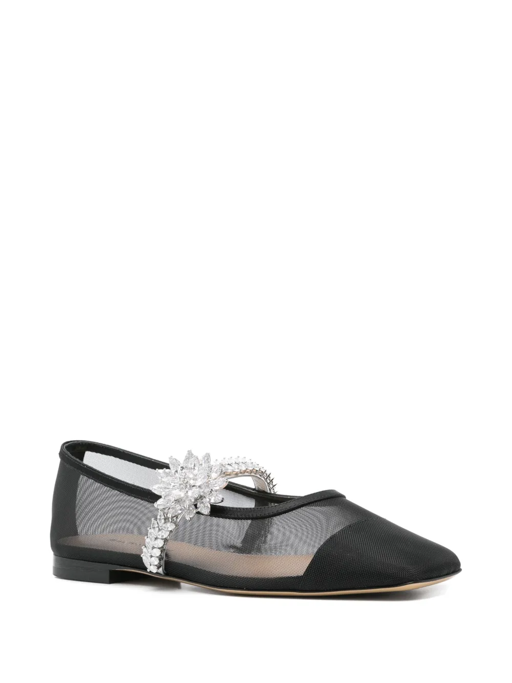 MACH & MACH Lotus Flower ballet flats - Zwart