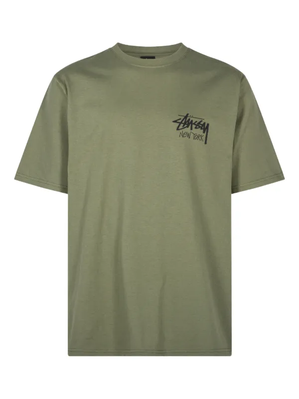 STUSSY オリーブグリーン Tシャツ M STUSSY オリーブグリーン Tシャツ M