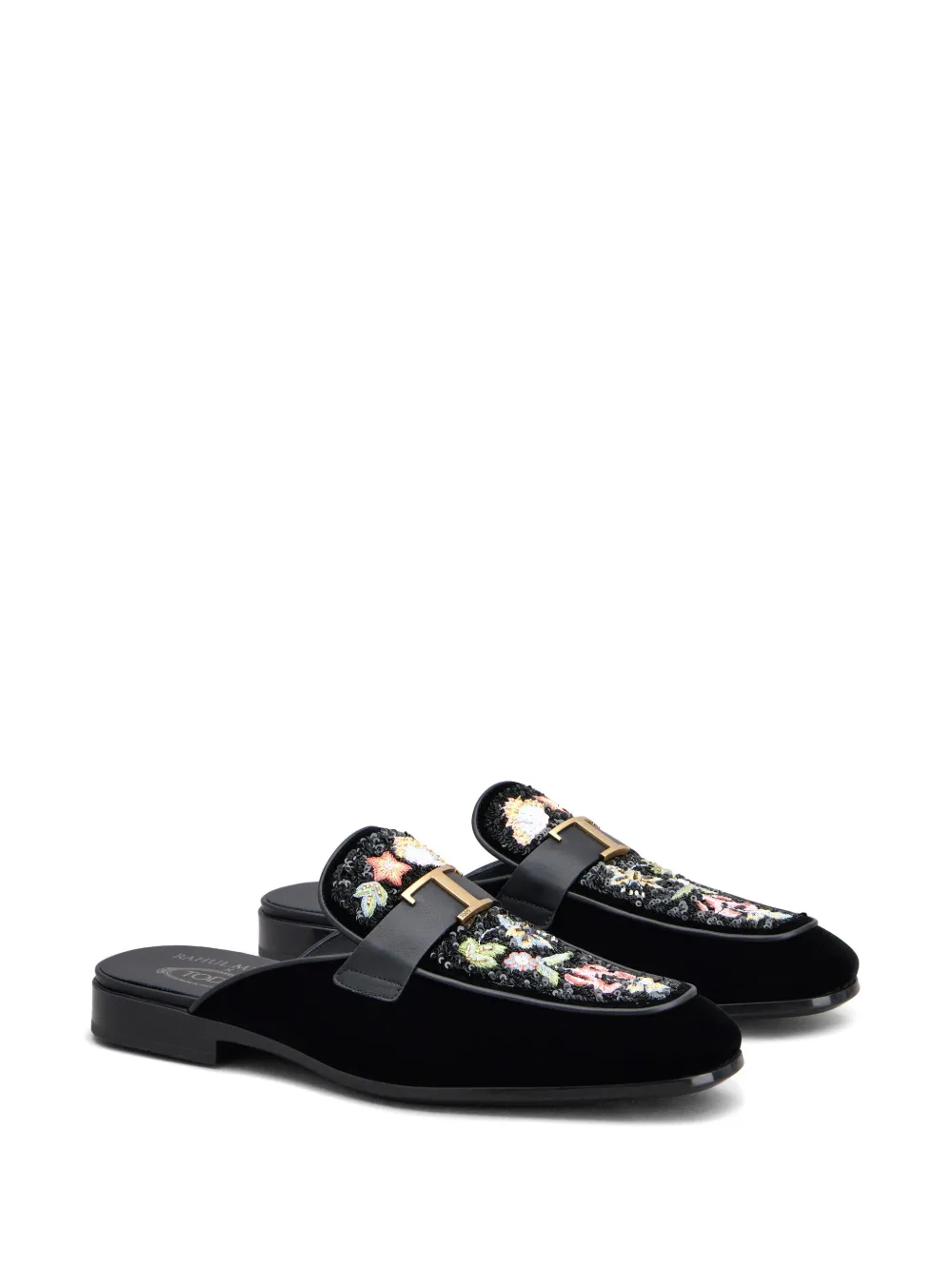 Tod's Fluwelen slippers - Zwart