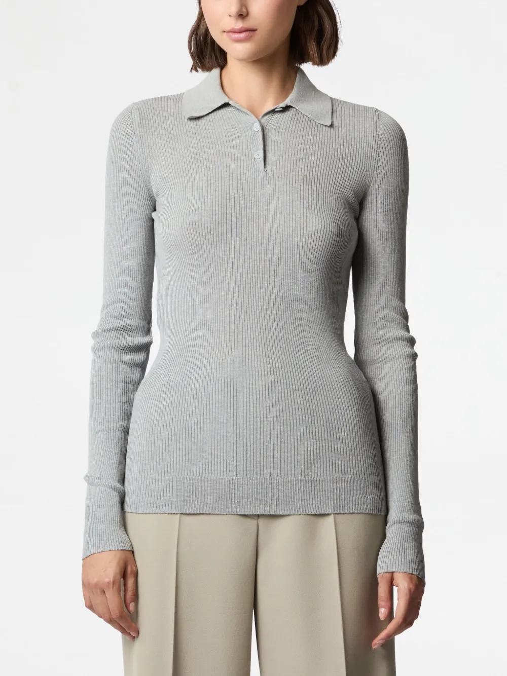 Tod's knitted polo top - Grijs