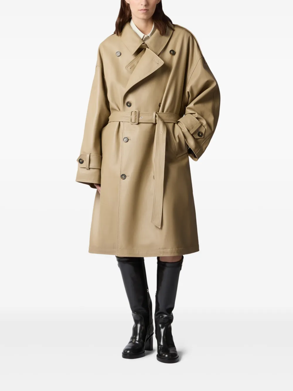  Tod's Belted Trench Coat - Neutrals 