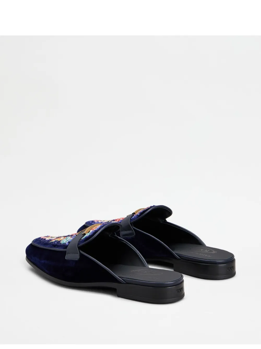 Tod's velvet loafers Blauw