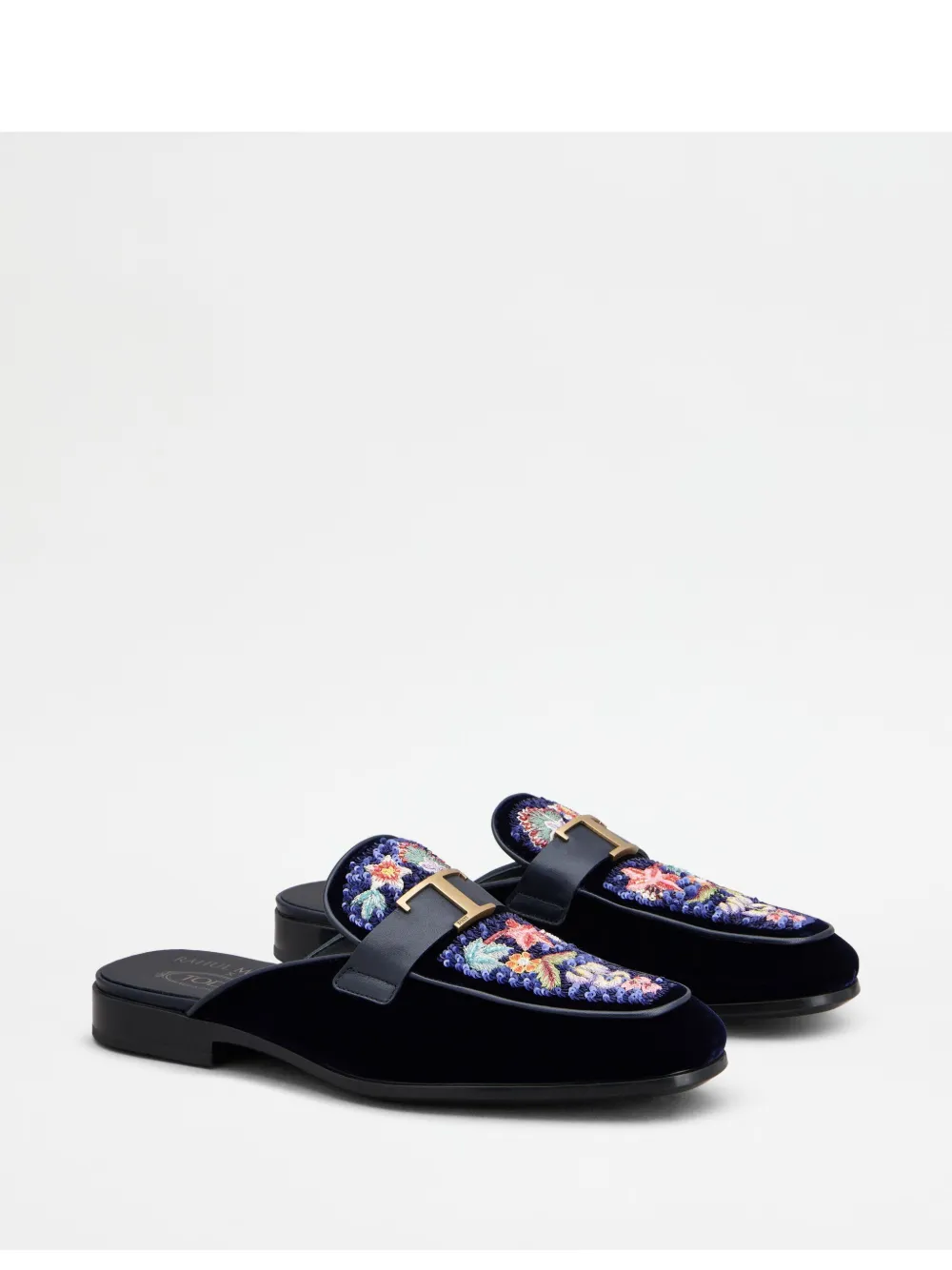 Tod's velvet loafers Blauw