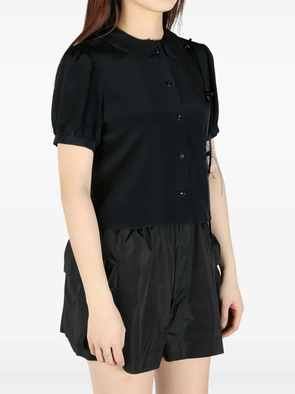 Simone Rocha bow-embellished blouse Zwart