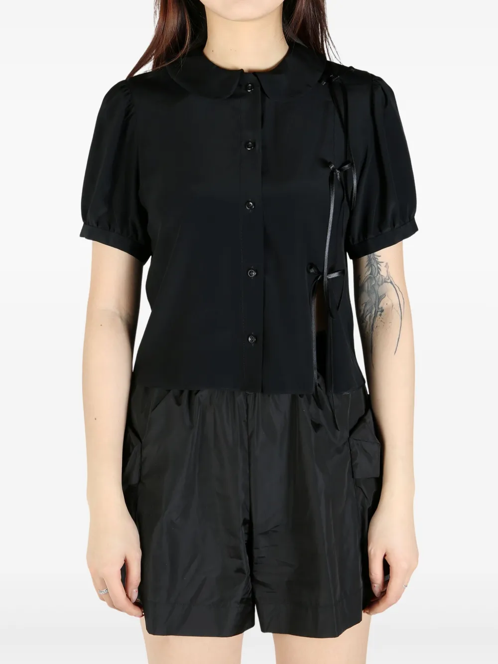 Simone Rocha bow-embellished blouse Zwart