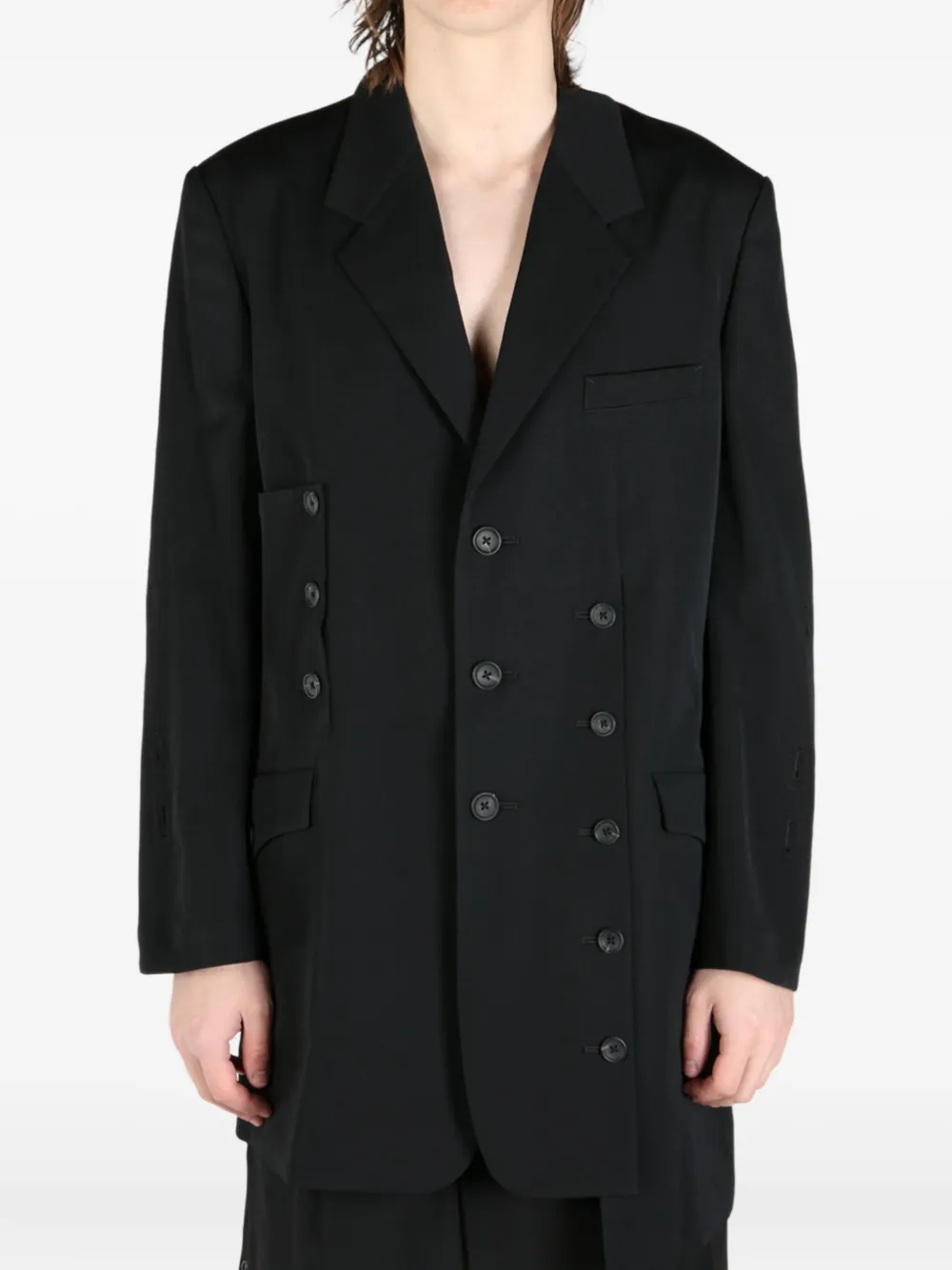 YOHJI YAMAMOTO DECORATIVE-BUTTON BLAZER