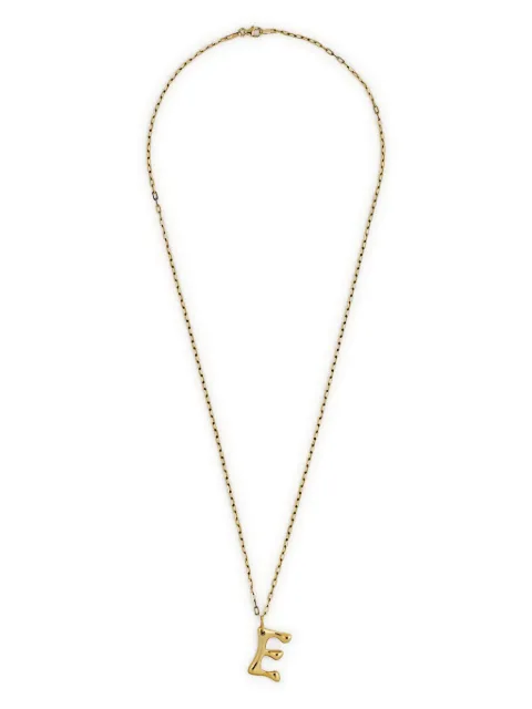 Jewels Aficionado 14K yellow gold E-pendant necklace