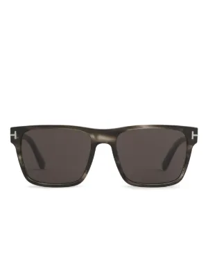 TOM FORD Eyewear square-frame clip-on Glasses | Black | FARFETCH RO