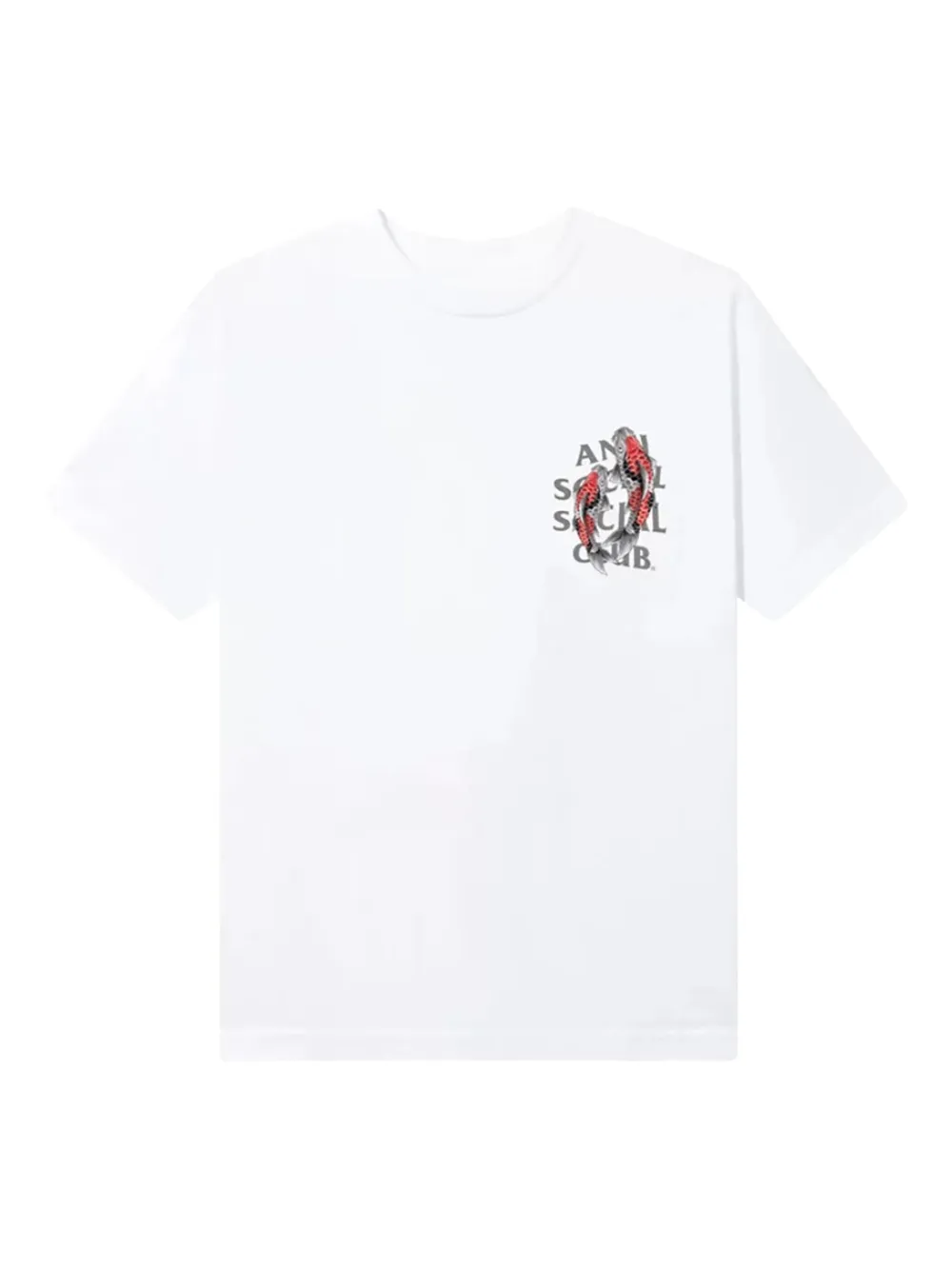 Anti Social Club Koi Garden T-shirt met grafische print Wit