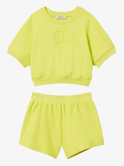 TWINSET Kids Tuta sportiva con logo goffrato