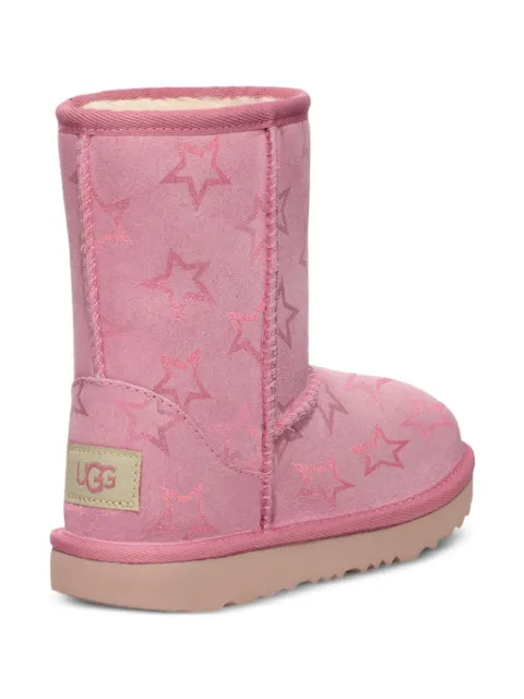 UGG Kids Classic II Iridescent Stars "Dusty Orchid/Pink Iridescent" boots