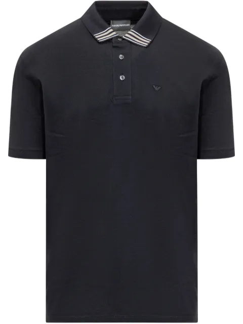 Emporio Armani logo-embroidered polo shirt 