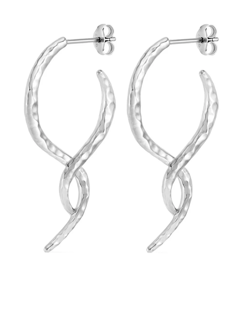 large entwined double twist hoop earrings