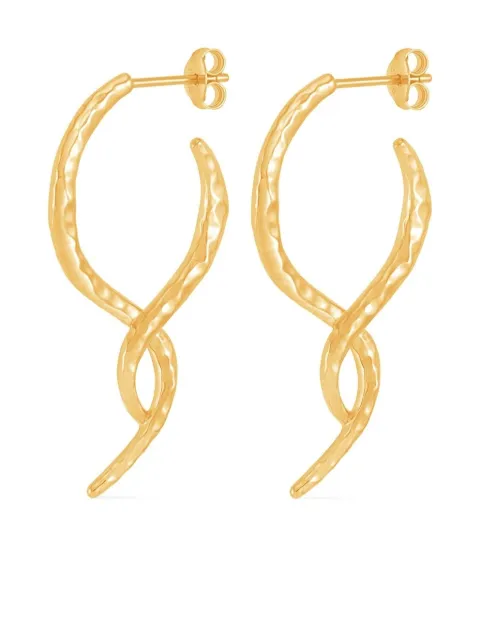 DOWER AND HALL large entwined double twist hoop earrings