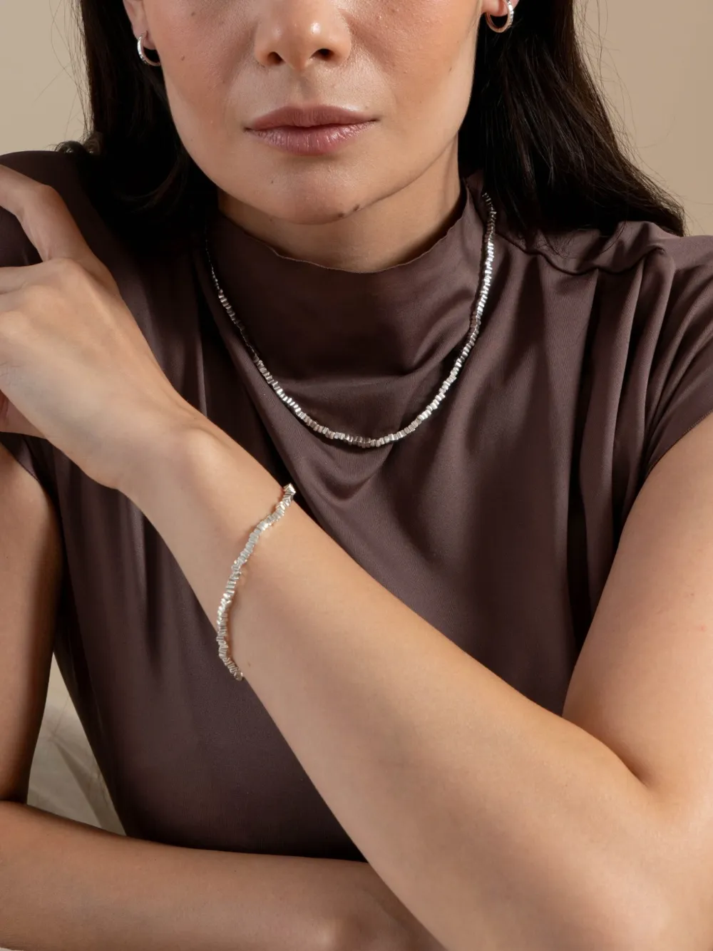 Dower & Hall Kubes Nomad Bracelet In Silver