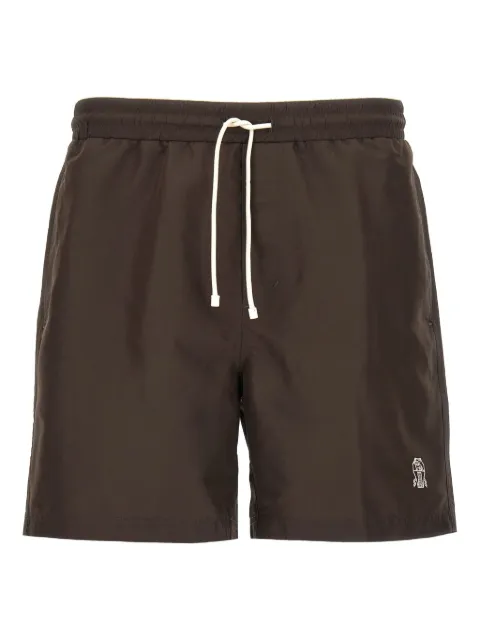 Brunello Cucinelli shorts de playa con logo
