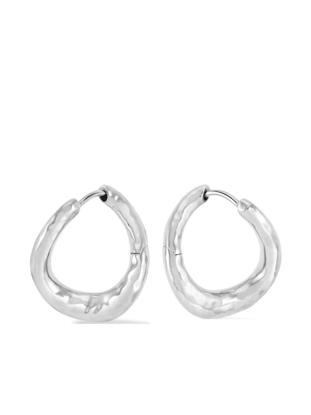 entwined twist huggie hoop earrings