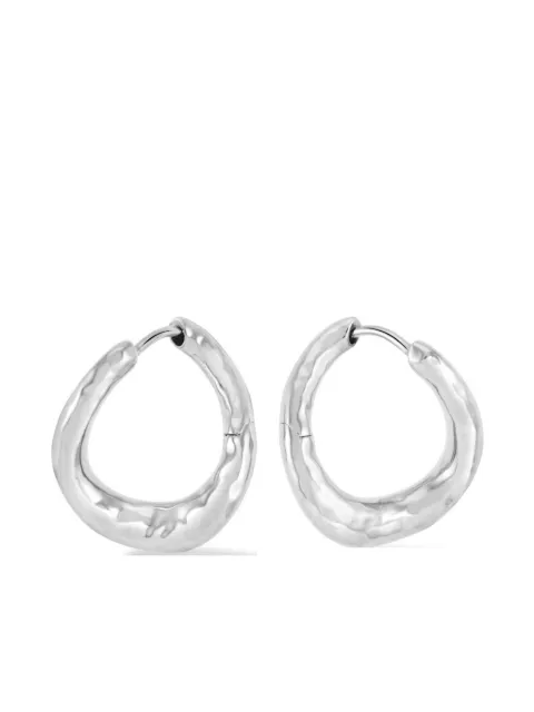 DOWER AND HALL entwined twist huggie hoop earrings