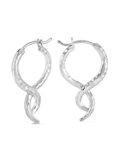 DOWER AND HALL small entwined double twist hoop earrings