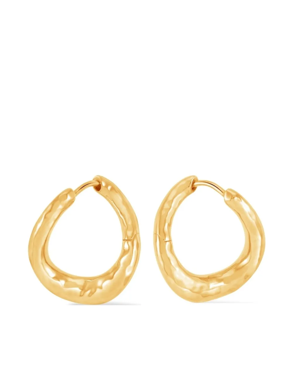 twist huggie hoop earrings