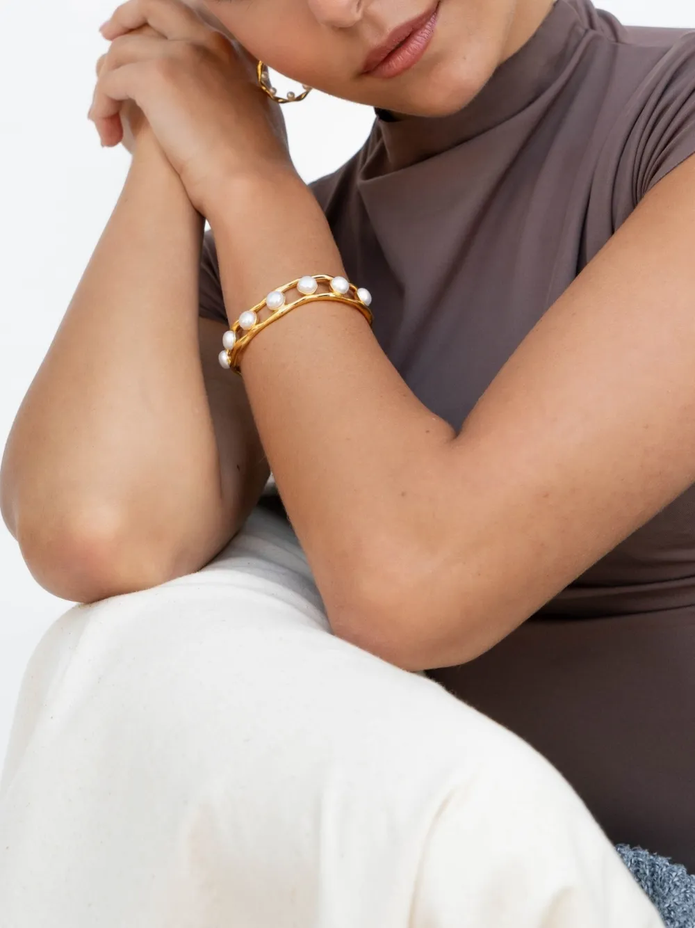 Dower & Hall Waterfall Bracelet In Gold