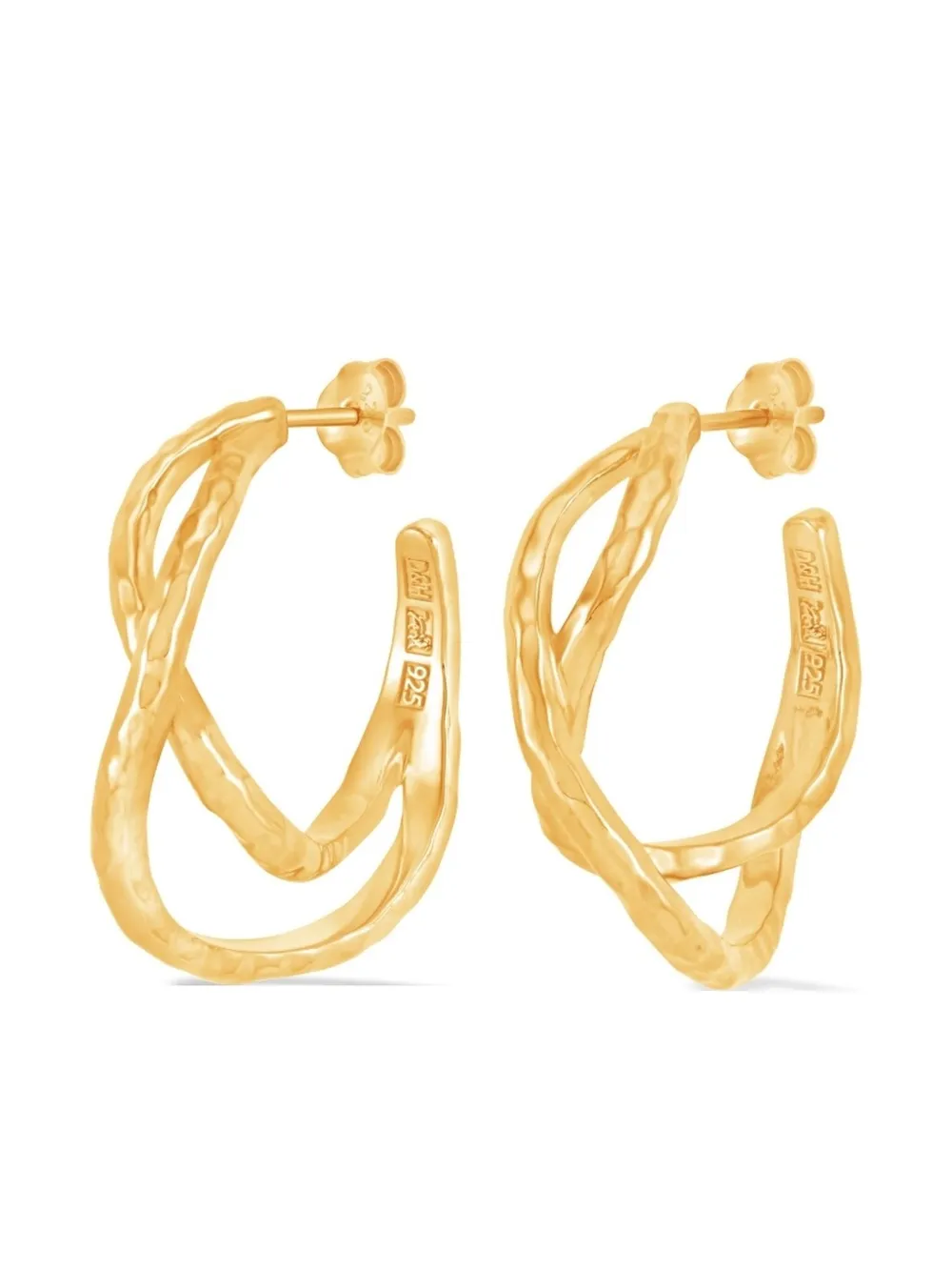 entwined chunky twist infinity hoop earrings