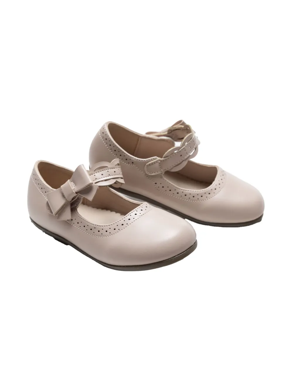 Tulleen bow-detail ballerina shoes Pink