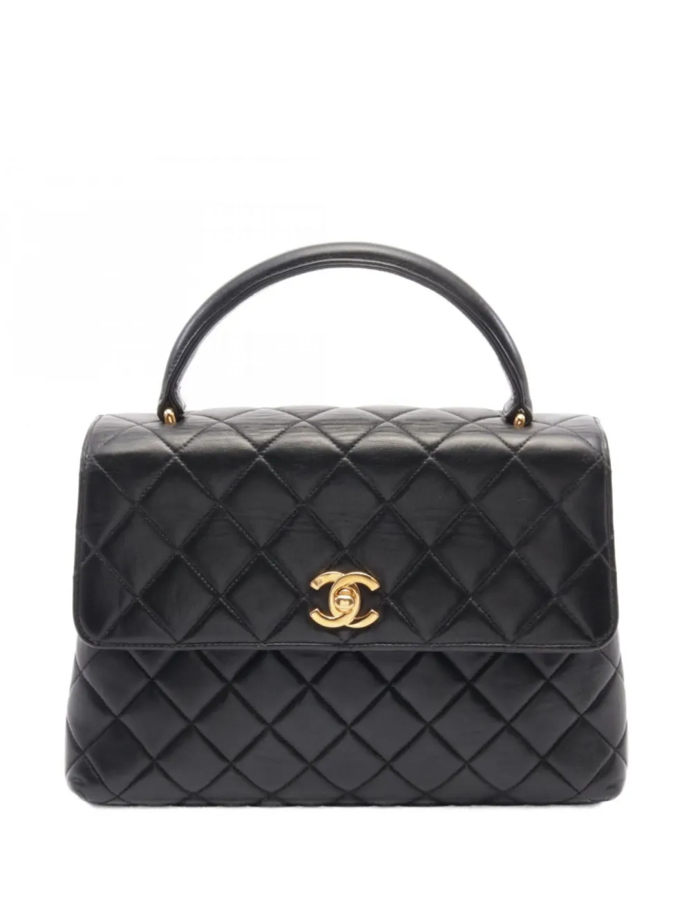 CHANEL Pre-Owned 1996-1997 マテラッセ ハンドバッグ - ブラック CHANEL Pre-Owned 1996-1997 マテラッセ ハンドバッグ - ブラック