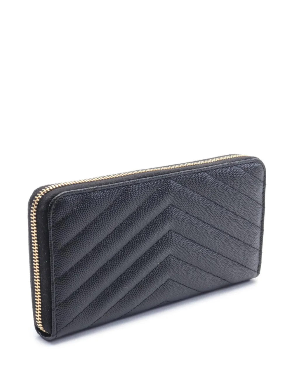 Saint Laurent Pre-Owned 2020s monogram long wallet - Zwart