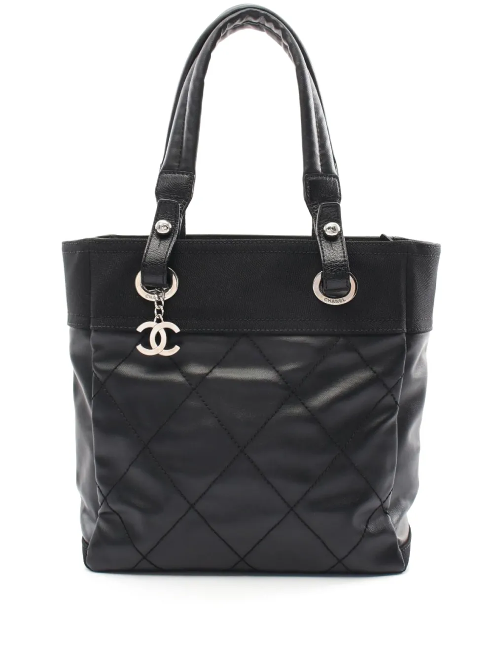 CHANEL Pre-Owned 2012 パリ ビアリッツ PM ハンドバッグ - ブラック CHANEL Pre-Owned 2012 パリ ビアリッツ PM ハンドバッグ - ブラック