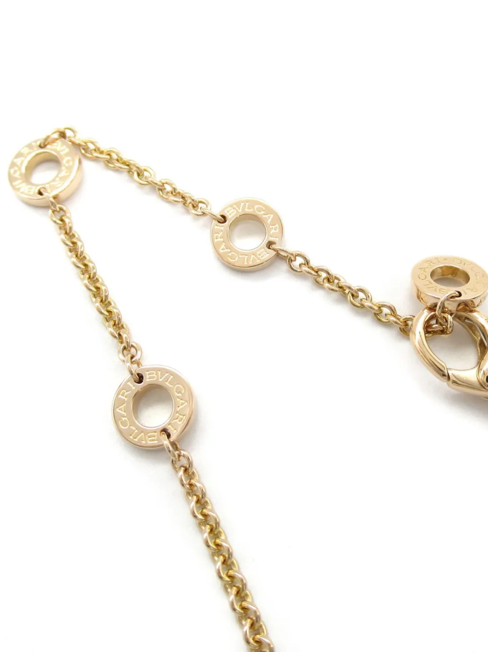 Pre-owned Bvlgari 2010s 18kt Rose Gold B.zero1 Necklace In 金色